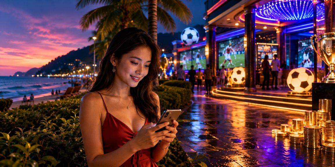 Pemain Malaysia menggunakan telefon pintar untuk akses kasino mudah alih q10 di Pulau Pinang dengan antara muka Bahasa Melayu